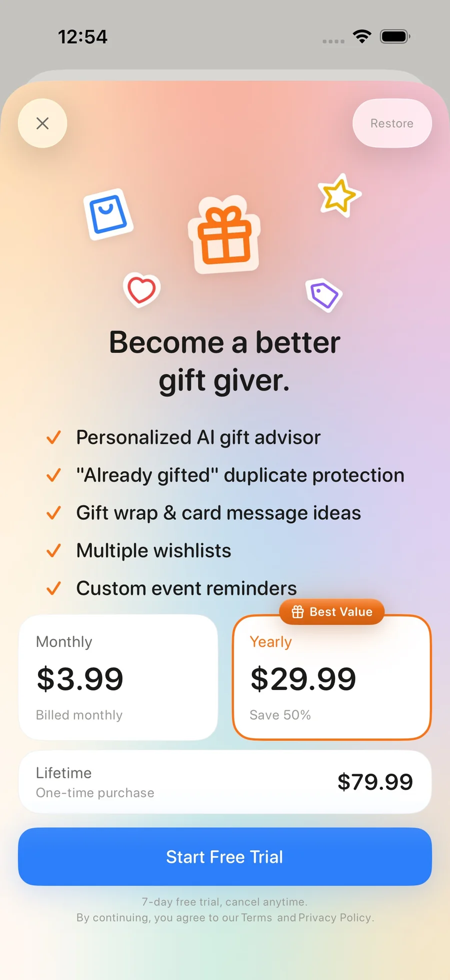 The Stashy Pro screen showing what Pro unlocks and the available plans